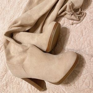 Thigh High Boots Blush